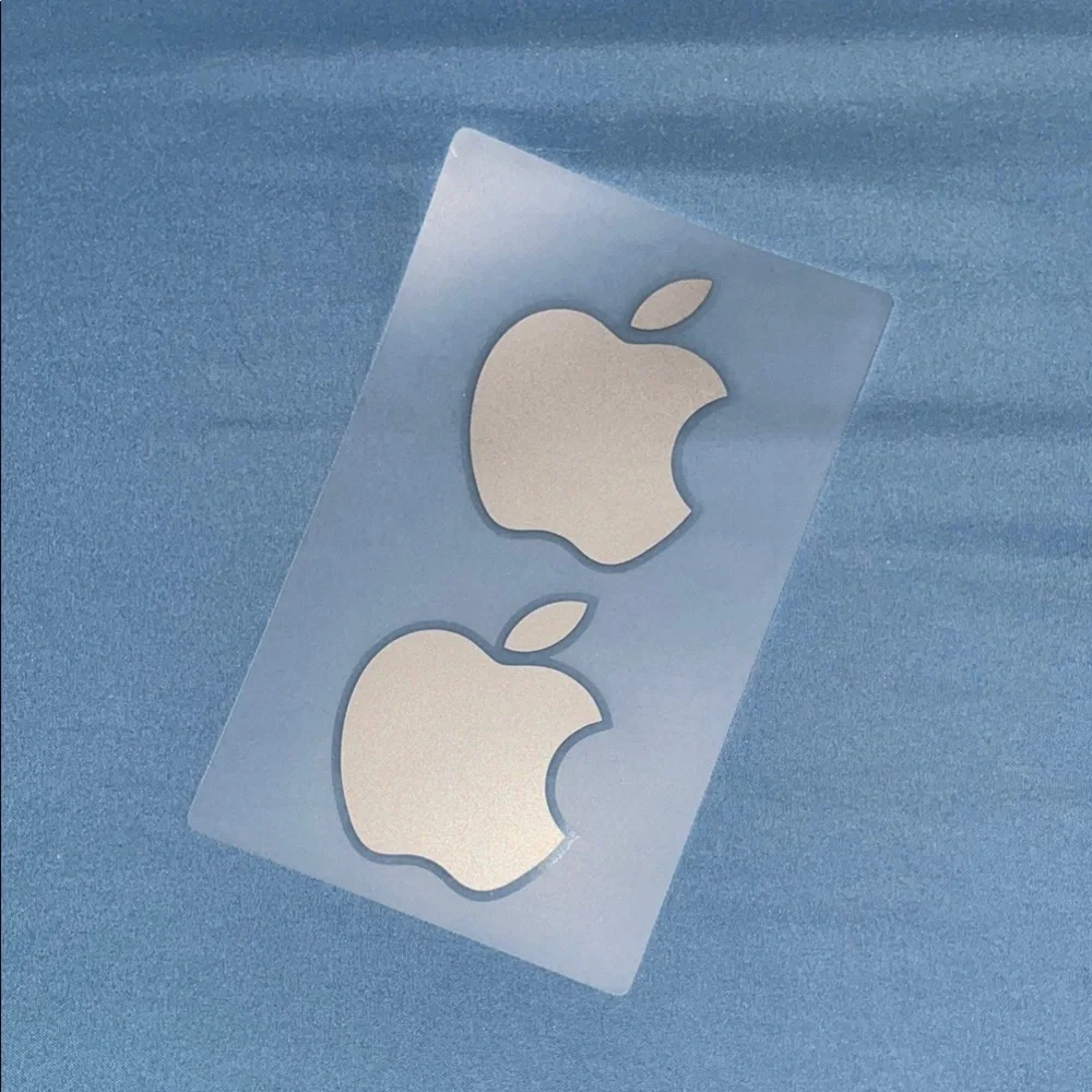 Apple Logo Stickers in Silver